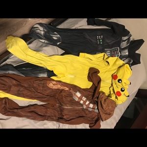 Three onesie pajamas/costume